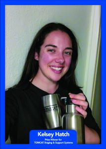 Winner Kelsey Hatch of Utah Valley University won an RTIC cup and an insulated cup from Tomcat USA.