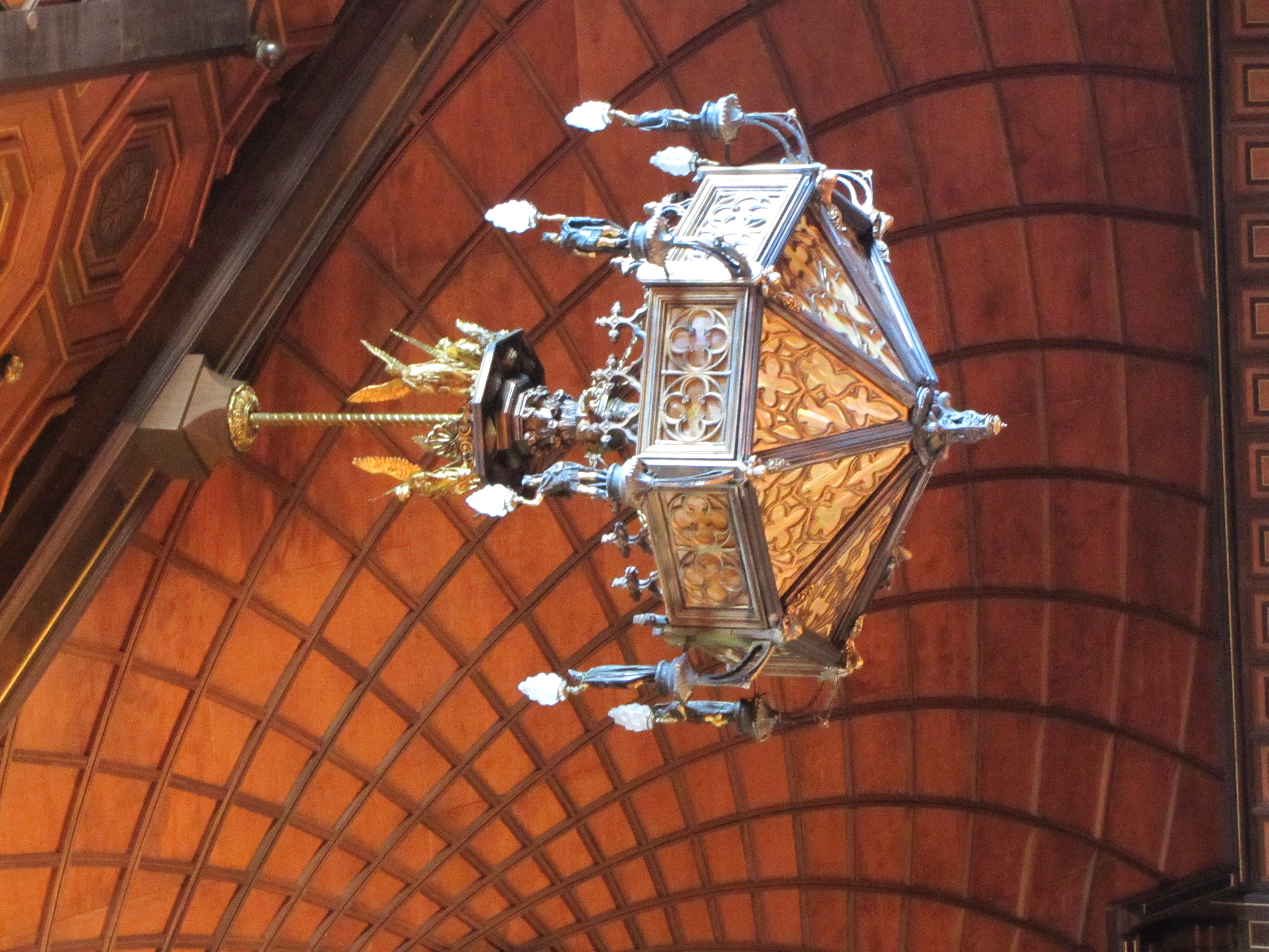 Festival Hill Concert Hall custom chandeliers supported by IA Stage chandelier hoist systems